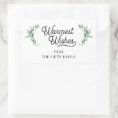 Modern Script Familienaam Vakantie Rechthoekige Sticker (Tas)