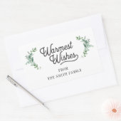 Modern Script Familienaam Vakantie Rechthoekige Sticker (Envelop)