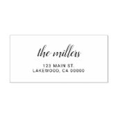 Modern script familienaam  zelfinktende stempel (Design)