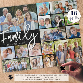 Modern Script FAMILY 16 Fotocollage Uw Kleur Legpuzzel