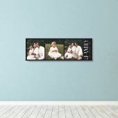 Modern Script Family Custom 3 Photos Name  Canvas Afdruk (Insitu (Houten vloer))