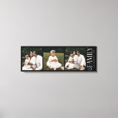 Modern Script Family Custom 3 Photos Name  Canvas Afdruk (Voorkant)