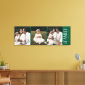 Modern Script Family Custom 3 Photos Name  Canvas Afdruk (Insitu (Woonkamer))