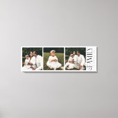 Modern Script Family Custom 3 Photos Name Canvas Afdruk (Voorkant)