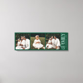 Modern Script Family Custom 3 Photos Name  Canvas Afdruk (Voorkant)
