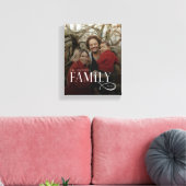 Modern Script Family Custom Photo Name  Canvas Afdruk (Insitu (Woonkamer))