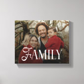 Modern Script Family Custom Photo Name  Canvas Afdruk (Voorkant)