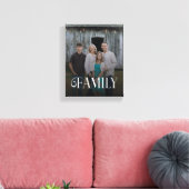 Modern Script Family Custom Photo Name Canvas Afdruk (Insitu (Woonkamer))