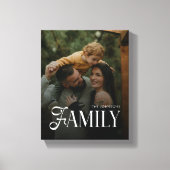 Modern Script Family Custom Photo Name  Canvas Afdruk (Voorkant)