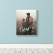 Modern Script Family Custom Photo Name  Canvas Afdruk (Insitu (Houten vloer))