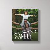 Modern Script Family Custom Photo Name  Canvas Afdruk (Voorkant)