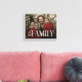 Modern Script Family Custom Photo Name  Canvas Afdruk (Insitu (Woonkamer))