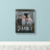 Modern Script Family Custom Photo Name  Canvas Afdruk (Insitu (Houten vloer))
