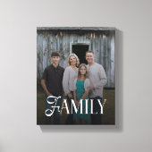 Modern Script Family Custom Photo Name  Canvas Afdruk (Voorkant)