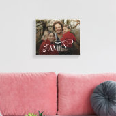 Modern Script Family Custom Photo Name  Canvas Afdruk (Insitu (Woonkamer))