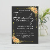 Modern Script Family Gathering Party Kaart (Staand voorkant)