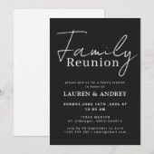 Modern Script Family Gathering Party Kaart (Voorkant / Achterkant)