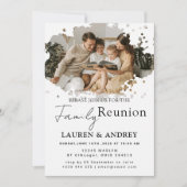 Modern Script Family Gathering Party Kaart (Voorkant)