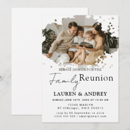 Modern Script Family Gathering Party Kaart