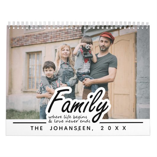 Modern Script Family Life Love Quote & Schattigee Kalender (Hoes)