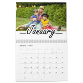 Modern Script Family Life Love Quote & Schattigee Kalender (Jan 2027)