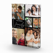 Modern Script Family Name 6 Afbeelding Collage Bla Fotoblokken (Rechts)