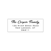 Modern Script Family Name Custom Return-adres Zelfinktende Stempel (Design)