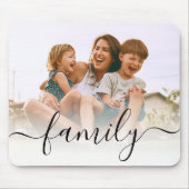 Modern Script Family Photo Custom Muismat (Voorkant)