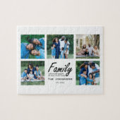 Modern Script Family Quote Fotocollage Keepsake Legpuzzel (Horizontaal)