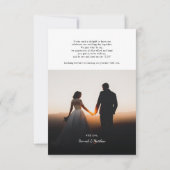 Modern script Faux Gold Multi Photo Wedding Bedankkaart (Achterkant)