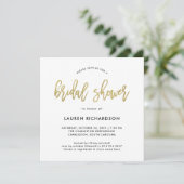 Modern script | Faux Gold Vrijgezellenfeest Kaart (Staand voorkant)
