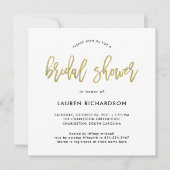 Modern script | Faux Gold Vrijgezellenfeest Kaart (Voorkant)