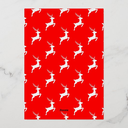 Modern Script Feestelijk en Vreugdevol Red Polka D Folie Feestdagenkaart (Achterkant)