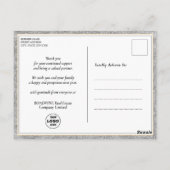 Modern script Festive Silver Glitter Corporate Briefkaart (Achterkant)
