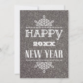 Modern script Festive Silver Glitter Corporate Feestdagenkaart (Voorkant)