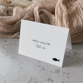 Modern Script Fish Menu Optie Kaarten plaatsen