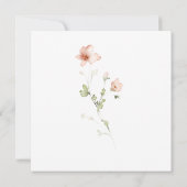 Modern Script Floral Garden Bruidsdiner Kaart (Achterkant)