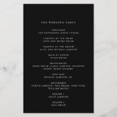 Modern Script Flourish, Black Paper-programma Flyer (Achterkant)