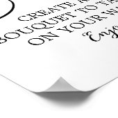 Modern Script Flower Bar Vrijgezellenfeest Sign Poster (Hoek)