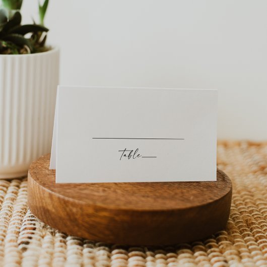 Modern Script Folded Wedding Place Card Plaatskaartje