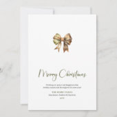 Modern Script Font Cozy Christmas Greeting Card Feestdagenkaart (Voorkant)