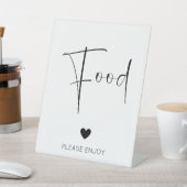 Modern Script Food Baby shower Reclamebord Met Voetstuk (Insitu)