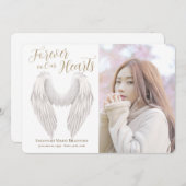 Modern script forever in ons hart Foto Bedankkaart (Voorkant / Achterkant)