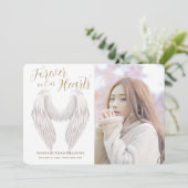 Modern script forever in ons hart Foto Bedankkaart (Staand voorkant)