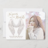 Modern script forever in ons hart Foto Bedankkaart (Voorkant)