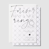 Modern Script Forever Ring Script Verloving Vellum Uitnodigingen (Offset (Uitnodiging))