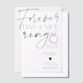 Modern Script Forever Ring Script Verloving Vellum Uitnodigingen (Offset)