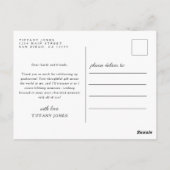 Modern Script  Foto Afstudeer Dank Je Wel Briefkaart (Achterkant)