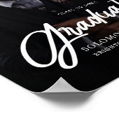 Modern Script Foto Afstudeer welkomstbord Poster (Hoek)