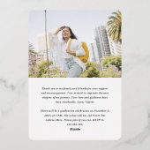 Modern script foto afstuderen aankondiging (Achterkant)